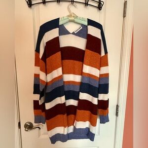 Colorful Striped Women's Cardigan